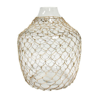 Wicker Glass Vase